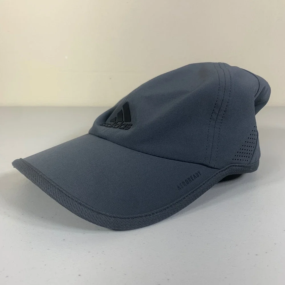 Adidas Aeroready Baseball Cap Gray Men's One Size Adjustable Running Trefoil‎